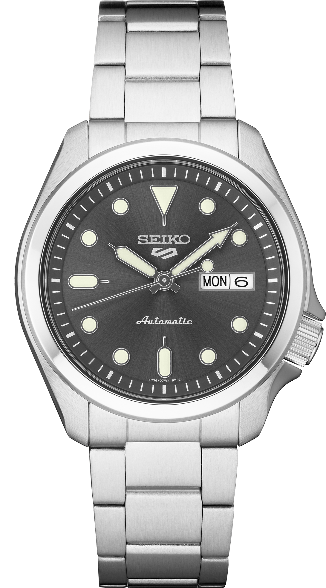seiko 5 sports srpe51 gray dial automatic watch