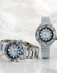 seiko prospex srpg57 special edition samurai light blue dial diver watch