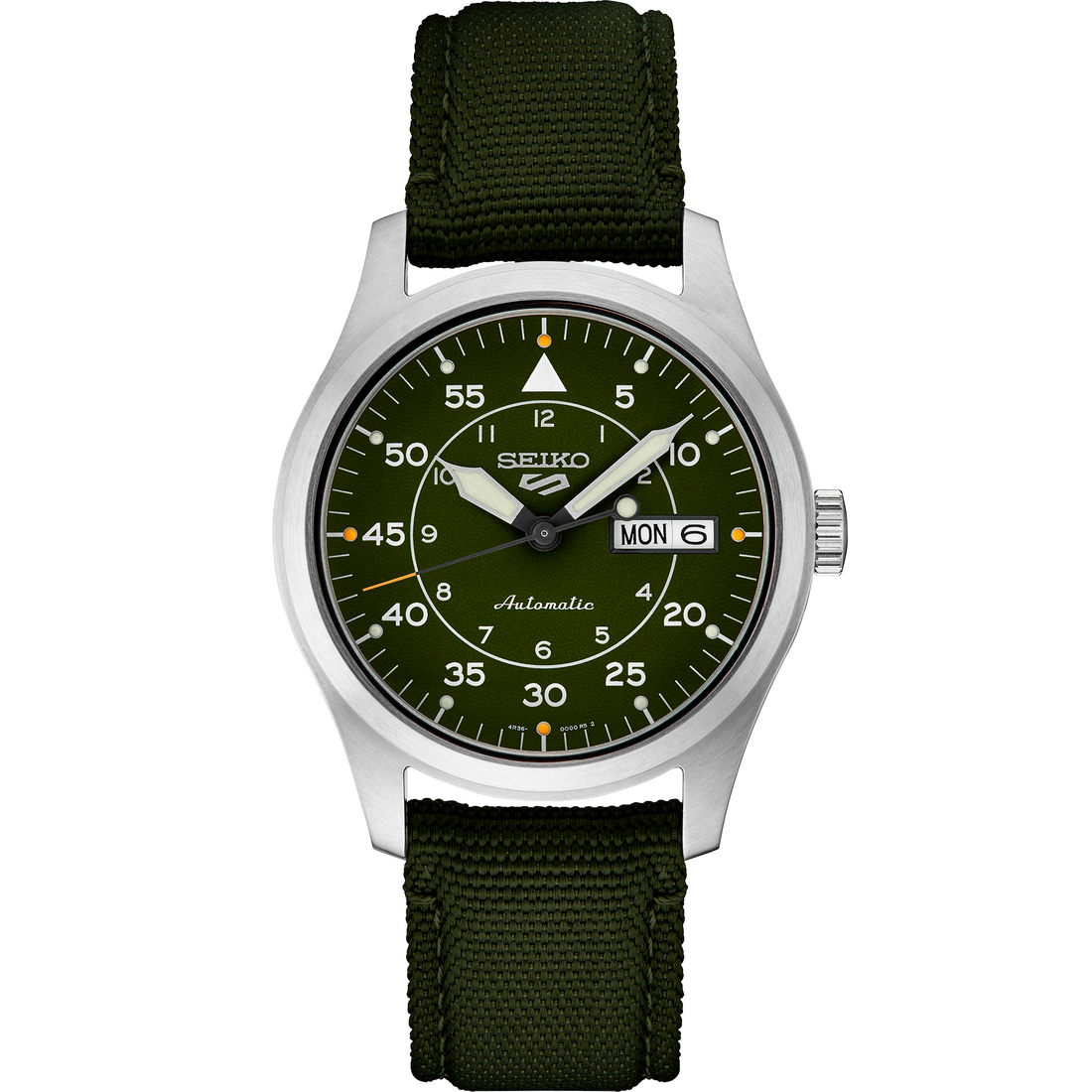 Seiko 5 Sports SRPH29 Green Dial Fabric Strap Watch