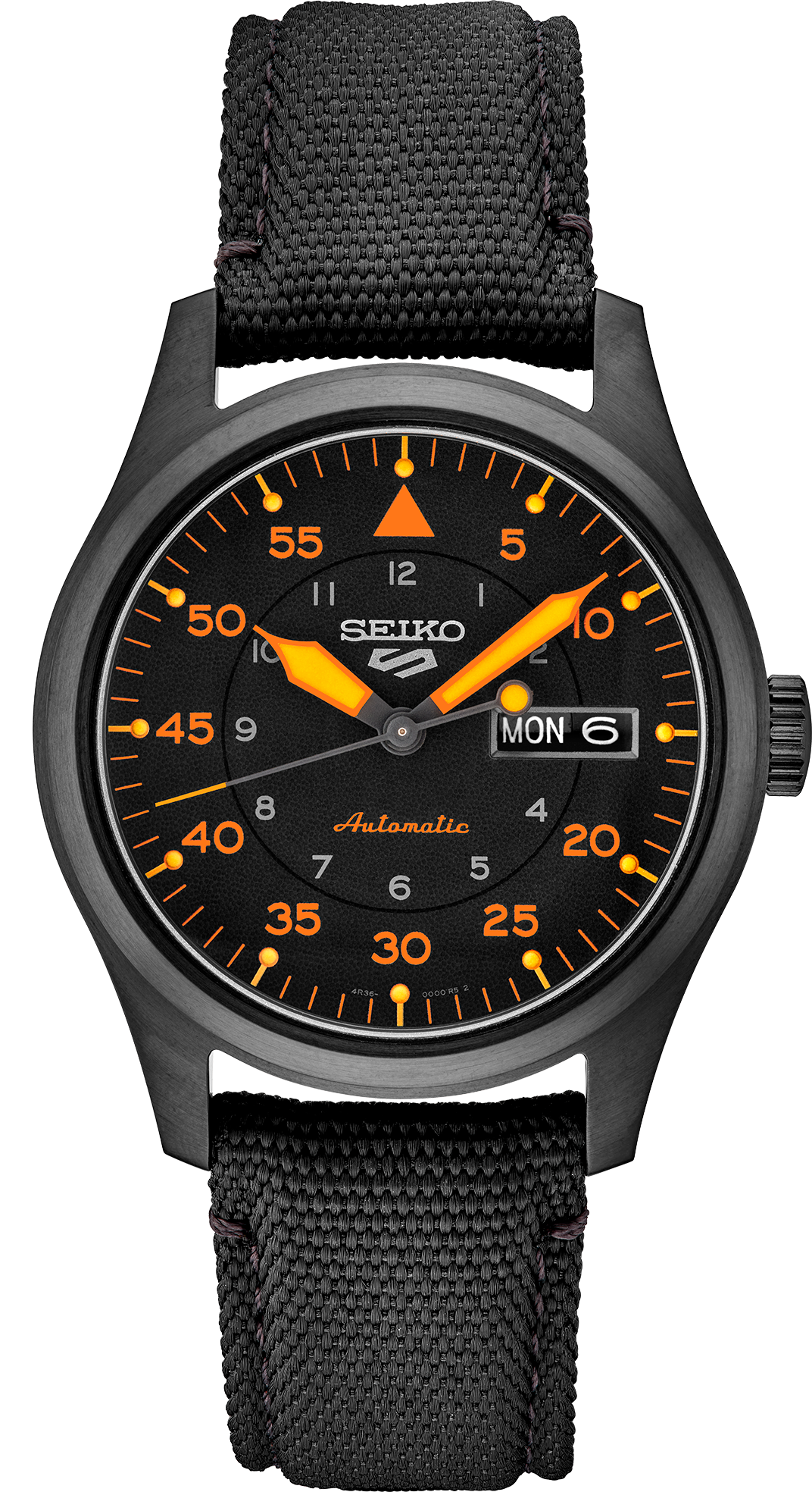 seiko 5 sports srph33 black dial automatic watch