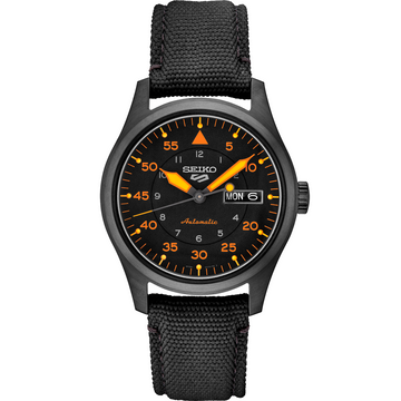 Seiko 5 Sports SRPH33 Black Dial Orange Automatic Watch