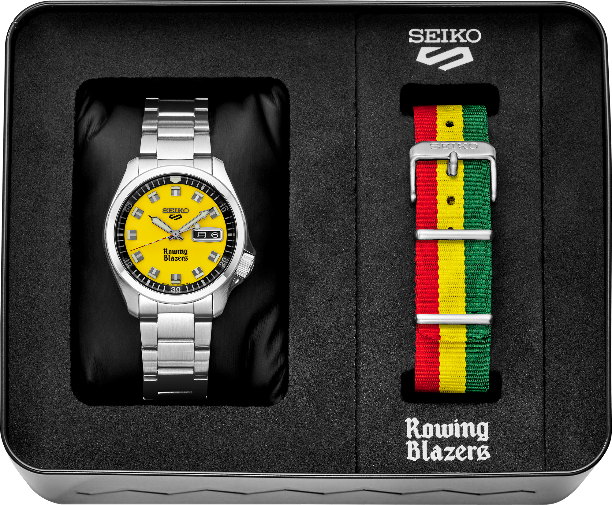seiko srpj69 rowing blazer yellow dial watch