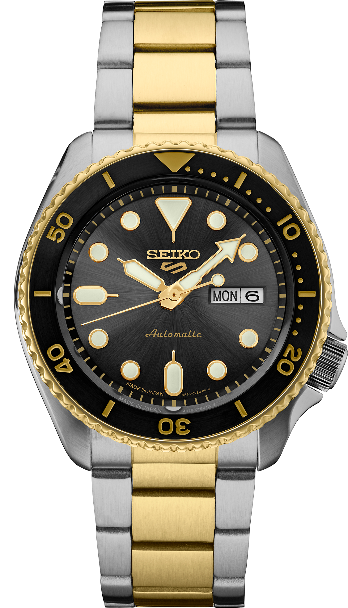 seiko 5 sports srpk22 two tone automatic watch