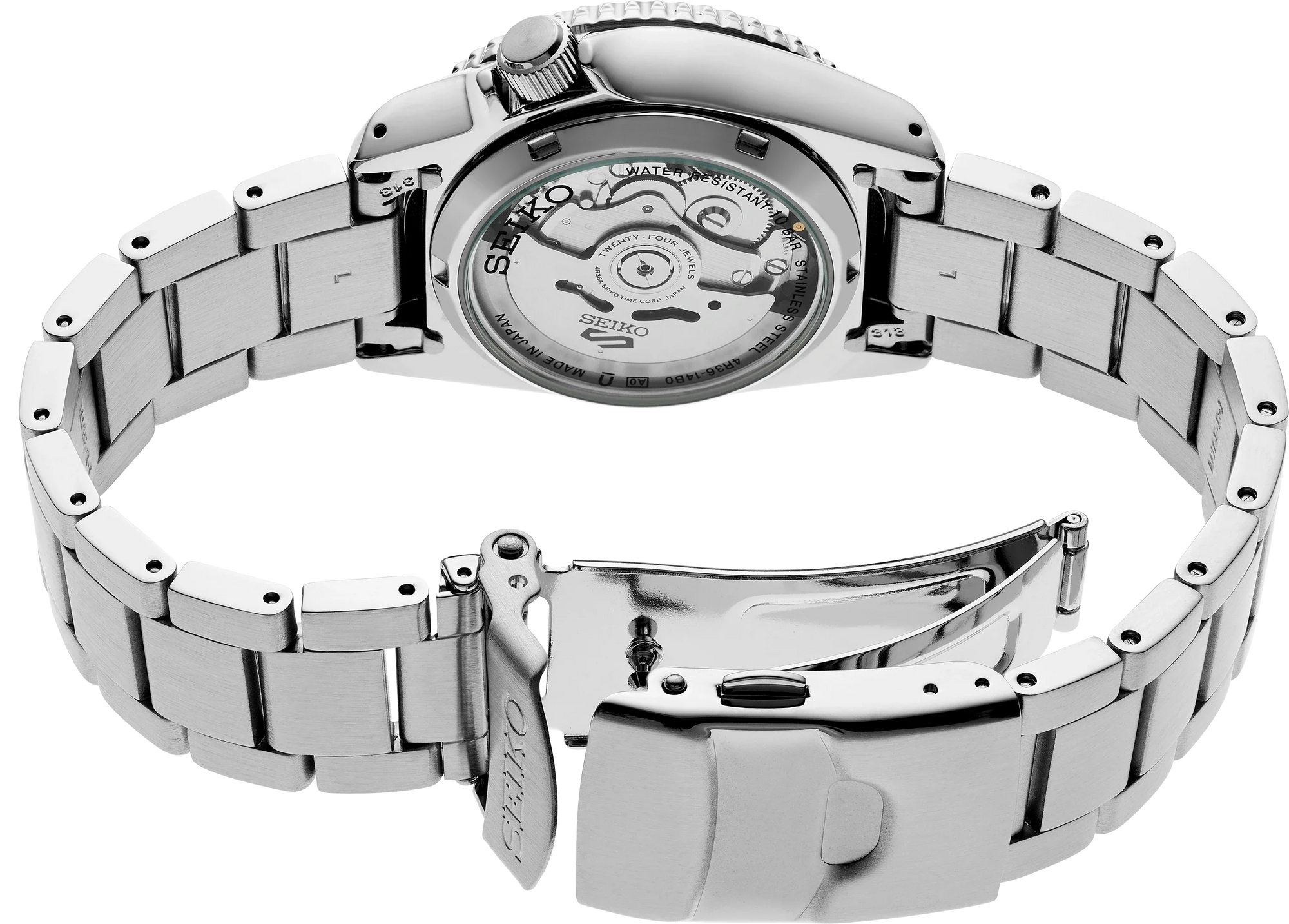 Seiko 5 Sports SRPK29 38mm Black Dial Automatic Watch - Skeie's Jewelers