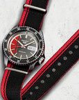 Seiko 5 Sports SRPK71 Black Red Racing Stripe Automatic Watch - Skeie's Jewelers