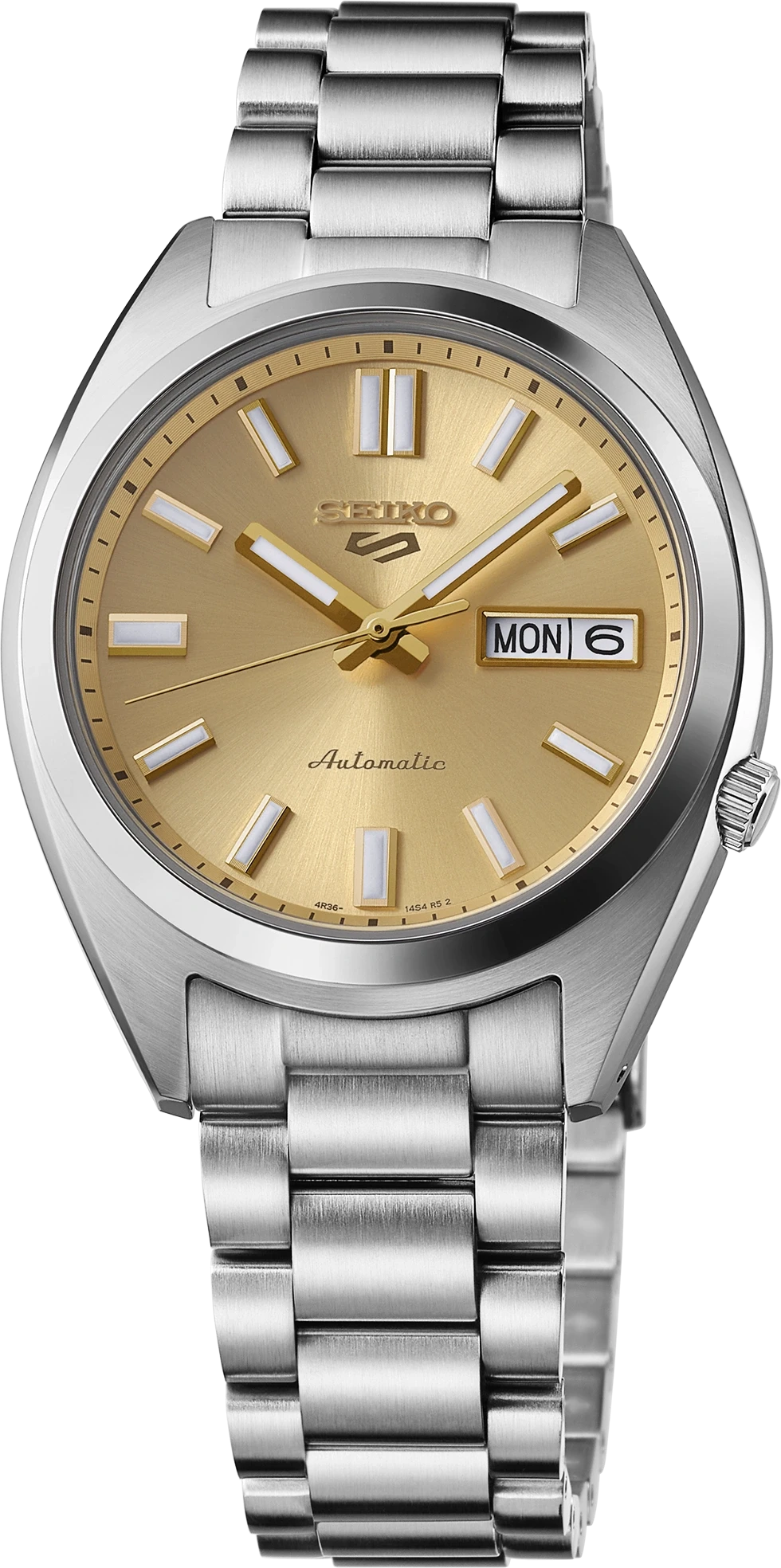 Seiko 5 Sports SRPL59 SNXS Series Gold Sunray Automatic - Skeie's Jewelers