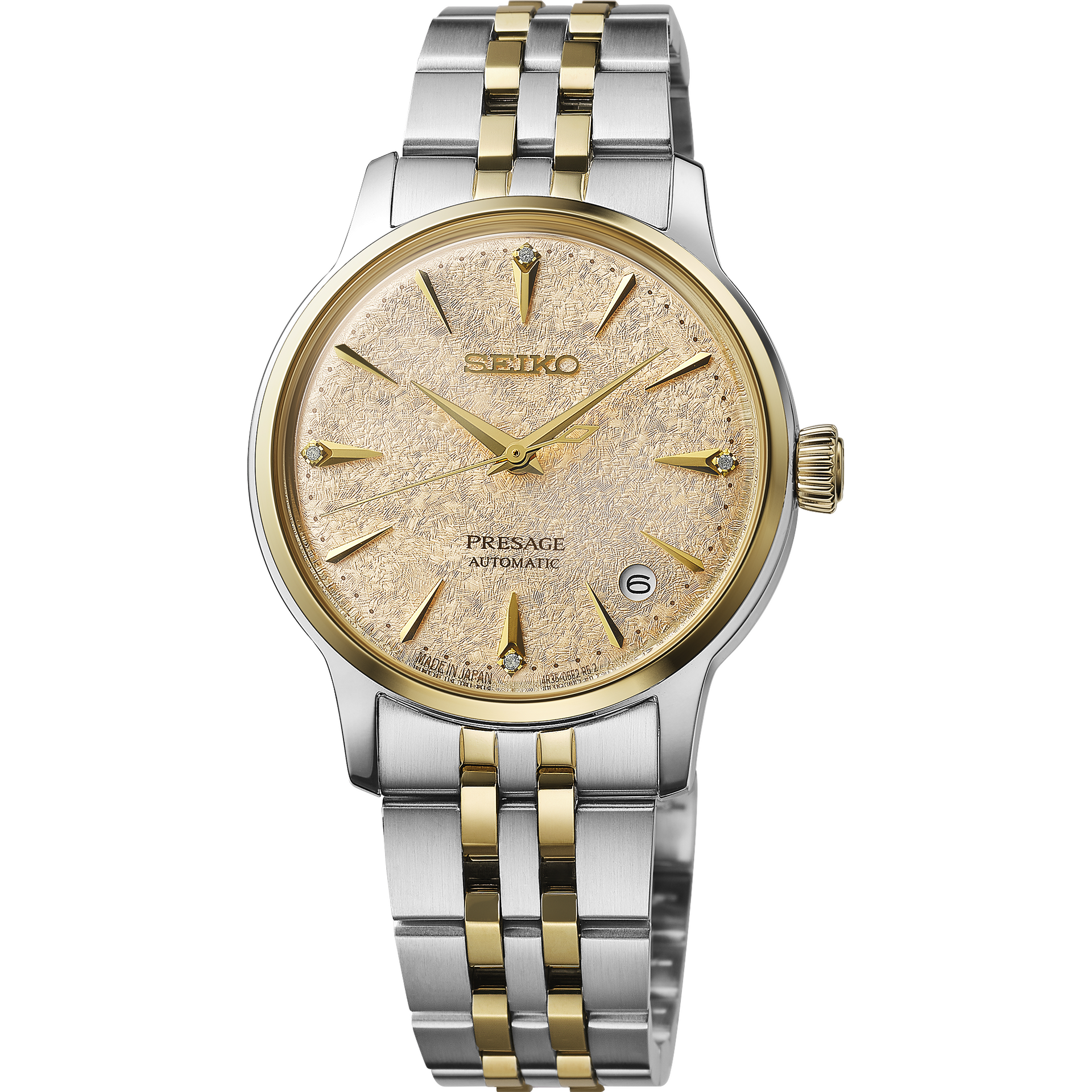 Seiko Presage SRPL64 Gold Two-Tone Cocktail Time Automatic Watch