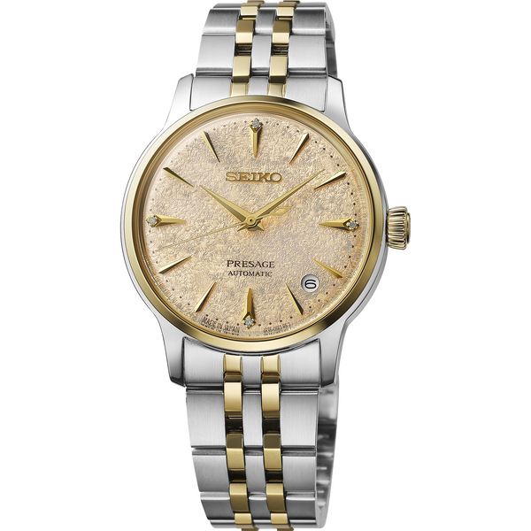 Seiko Presage SRPL64 Gold Two-Tone Cocktail Time Automatic Watch