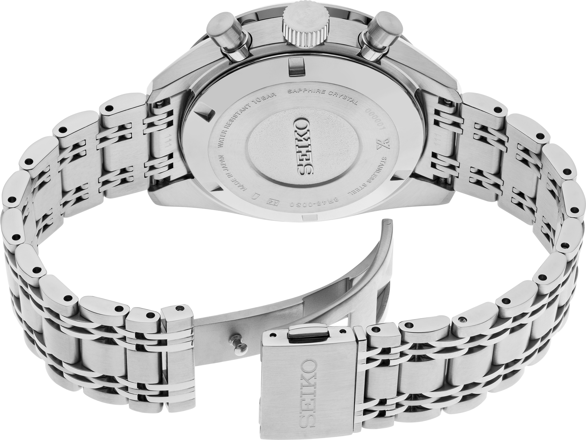 seiko srq053 black dial mechanical speedtimer