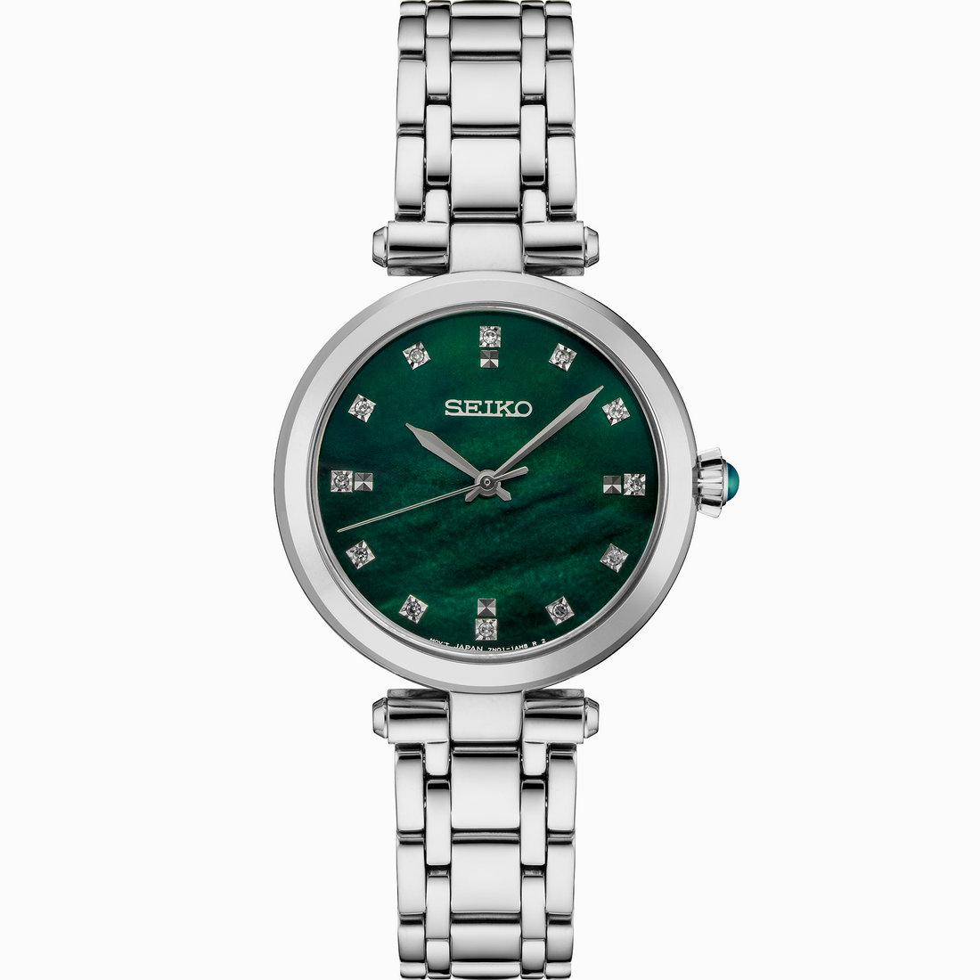 Seiko SRZ535 Green Diamond Dial Quartz Watch