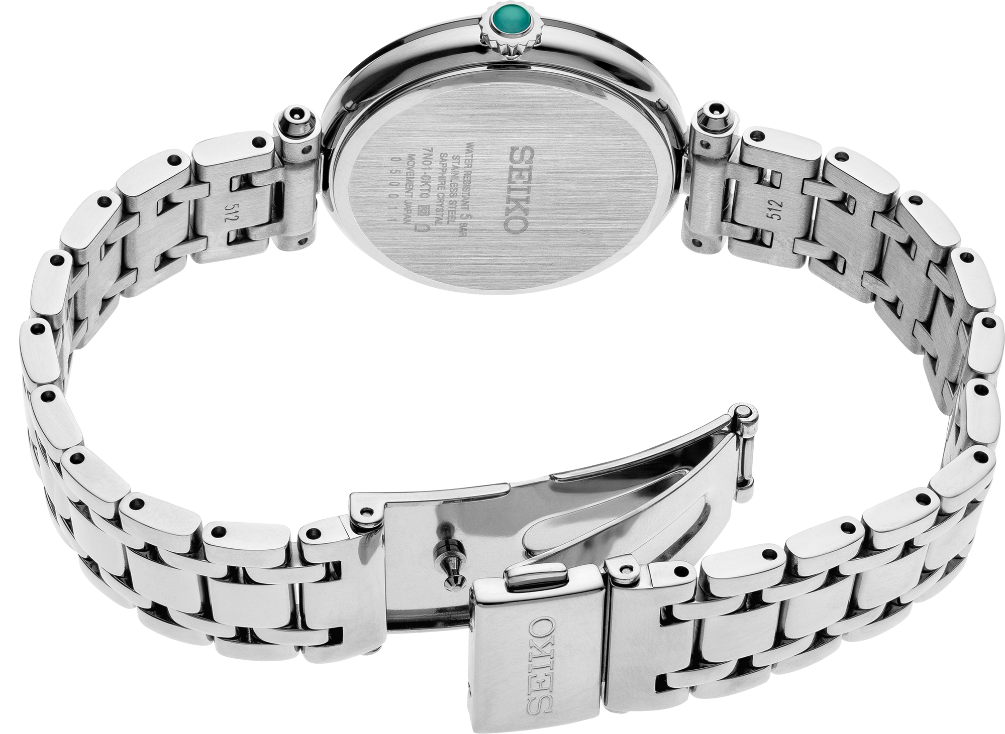 seiko srz535 green diamond dial quartz watch