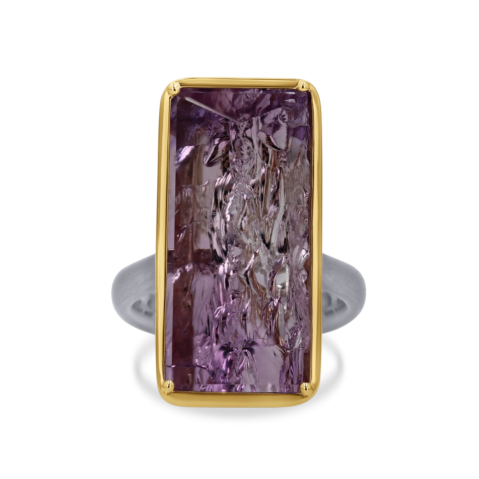 Mirror Cut Amethyst Gem Drop Ring - Skeie's Jewelers
