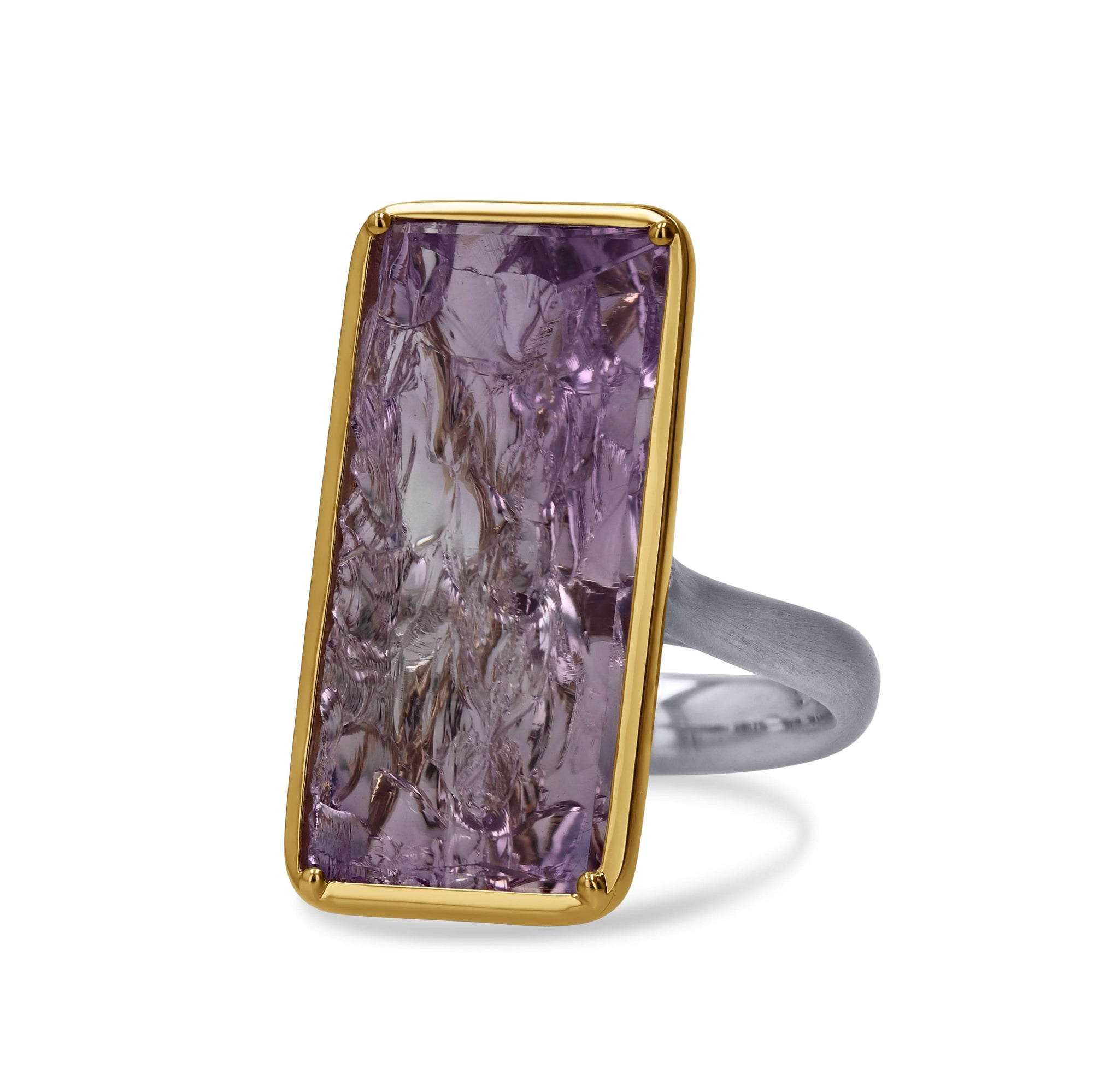 Mirror Cut Amethyst Gem Drop Ring - Skeie's Jewelers