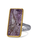Mirror Cut Amethyst Gem Drop Ring - Skeie's Jewelers