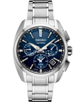 Seiko Astron SSH065 Solar Titanium Dual Time Blue Dial Watch - Skeie's Jewelers