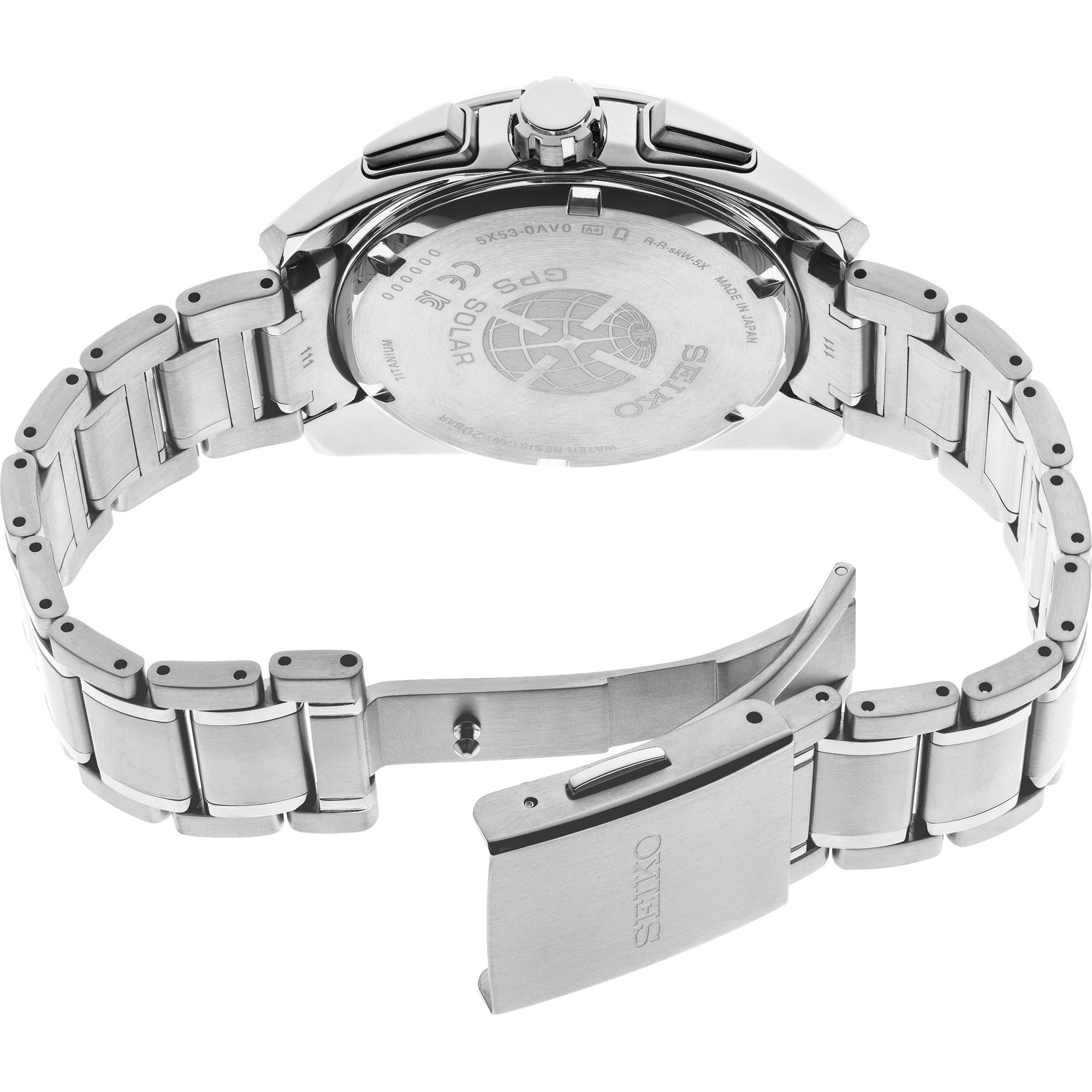 Seiko Astron SSH065 Solar Titanium Dual Time Blue Dial Watch - Skeie's Jewelers