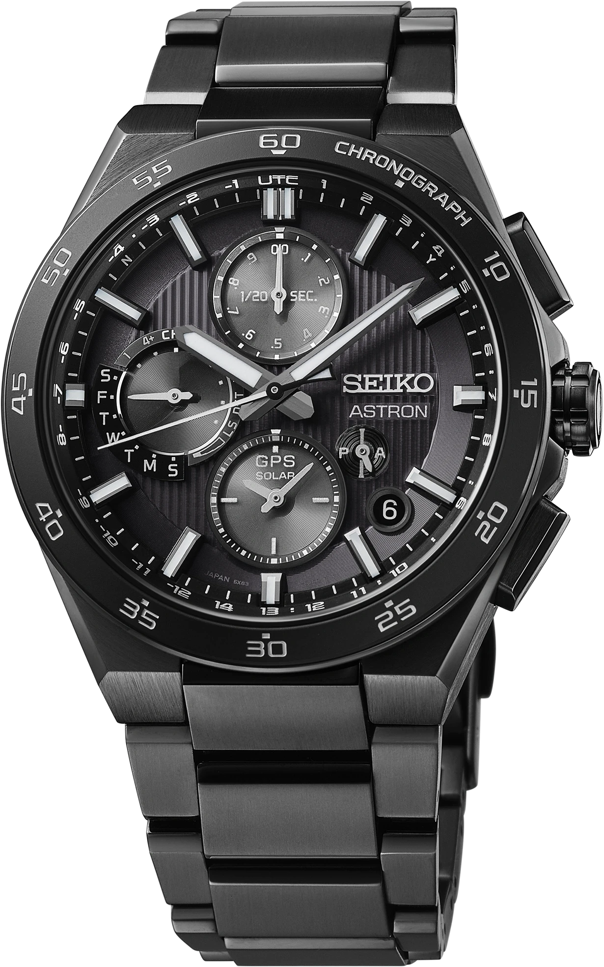 Seiko Astron SSH155 GPS Solar Chronograph Titanium Black | Skeie's