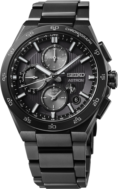 Seiko Astron SSH155 GPS Solar Chronograph Titanium Black