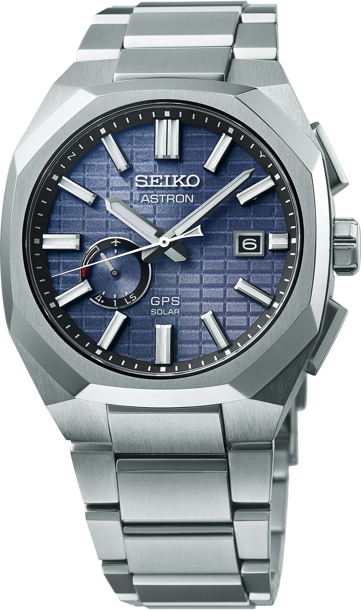 seiko ssj013 blue dial gps astron solar automatic watch