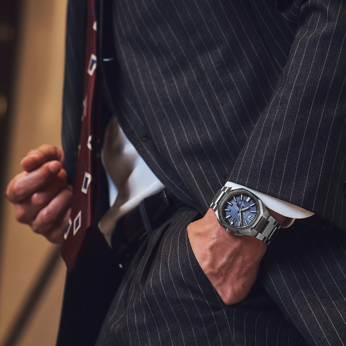 seiko ssj013 blue dial gps astron solar automatic watch