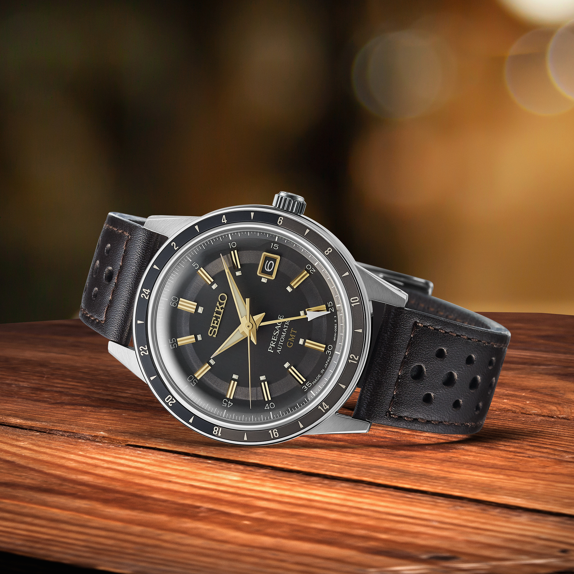 Seiko SSK013 Brown-Dial Presage GMT - Skeie's Jewelers