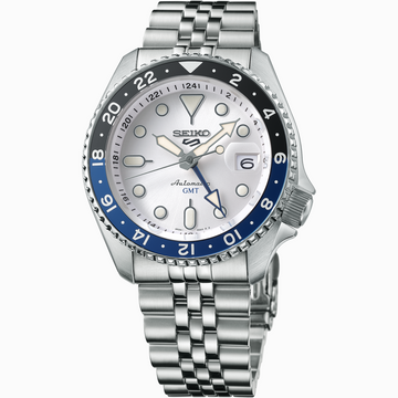 Seiko SSK033 Blue Bezel White Dial GMT