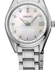 seiko sur579 mother of pearl and diamond watch