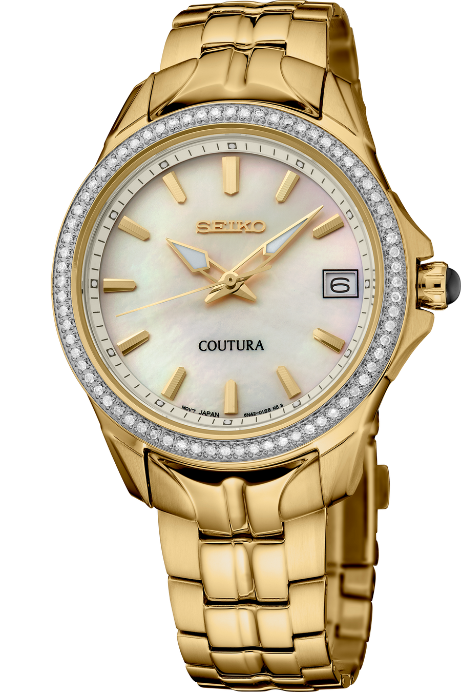 Seiko SUR592 Gold-Tone Diamond Watch