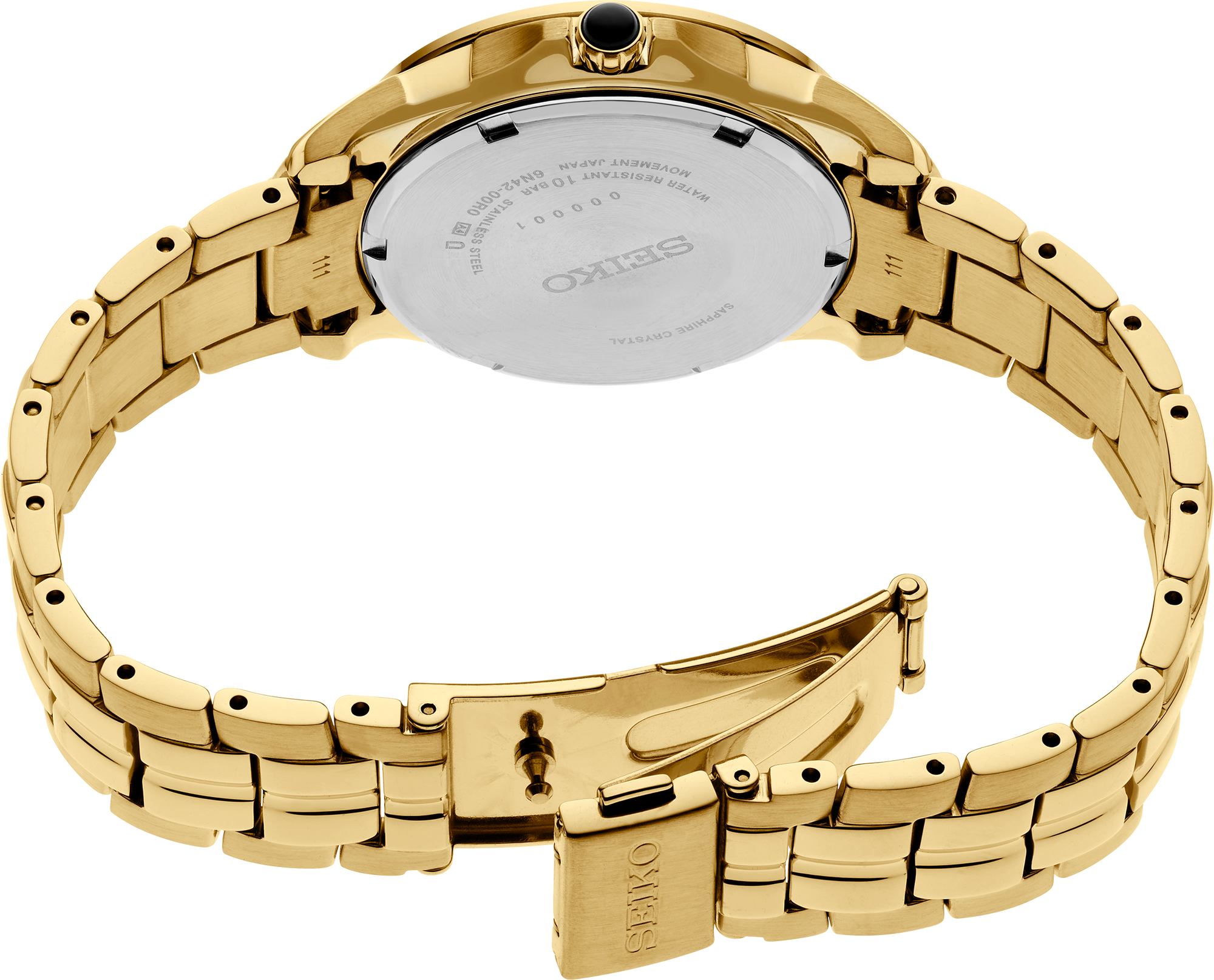 seiko sur592 gold tone diamond watch