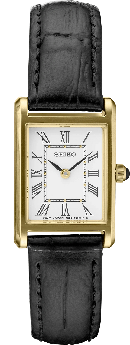 Seiko Essentials SWR054 Women's Gold-Tone Dress Watch - Skeie's Jewelers