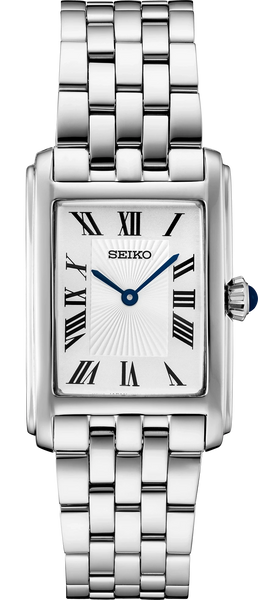 Seiko Essentials SWR083 Ladies Rectangular Dress Watch Steel