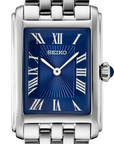 Seiko Essentials SWR085 Rectangular Blue Dial Quartz Watch - Skeie's Jewelers