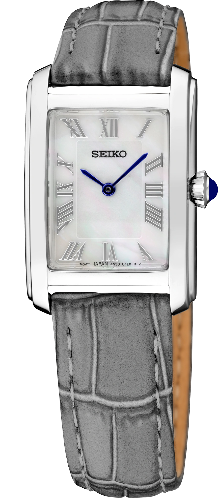 Seiko Essentials SWR099 Mother-of-Pearl Ladies Leather Watch