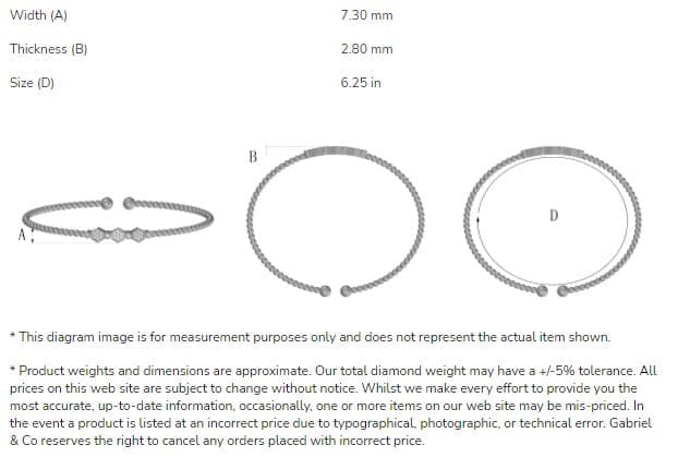 Gabriel & Co. White and Yellow Gold Diamond Bujukan Bangle - Skeie's Jewelers
