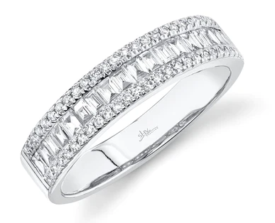 Shy Creation 3-Row Baguette Diamond Ring - Skeie's Jewelers