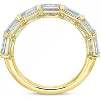Precision Set Horizontal Emerald Diamond Band - Skeie's Jewelers
