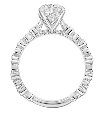 Frederick Goldman Diamond and Milgrain Accented Engagement Ring - Skeie's Jewelers