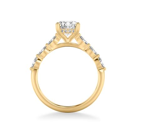 Marquis Shoulder Oval Engagement Ring - Skeie's Jewelers