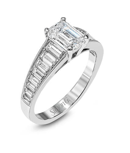 Simon G Baguette Channel Engagement Ring - Skeie's Jewelers