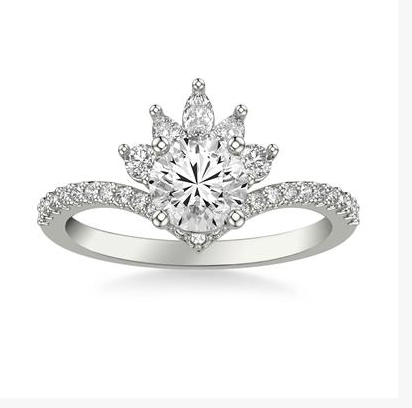 Crown Halo Engagement Ring - Skeie's Jewelers