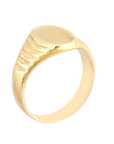 The Gold Ridged Signet Ring - Skeie's Jewelers
