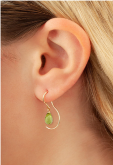 Peridot Swirl Dangle Earrings by Carla | Nancy B. - Skeie's Jewelers