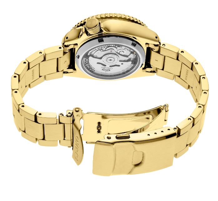 Seiko 5 Sports SRPK18 Gold-Tone Automatic Watch - Skeie's Jewelers