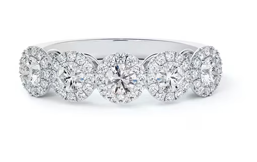 De Beers Forevermark Platinum 5-Stone Diamond Ring - Skeie's Jewelers
