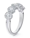 De Beers Forevermark Platinum 5-Stone Diamond Ring  turned  side view