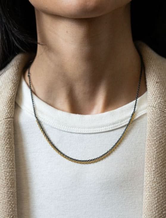 Double Layer Two-Tone Necklace Chain - Skeie's Jewelers