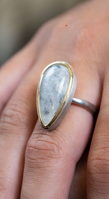 Pear-Shaped Moonstone Gem Drop Ring - Skeie's Jewelers