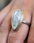 Pear-Shaped Moonstone Gem Drop Ring - Skeie's Jewelers