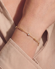 Roberto Coin 18k Yellow Gold Diamond by the Inch and Bar Bracelet