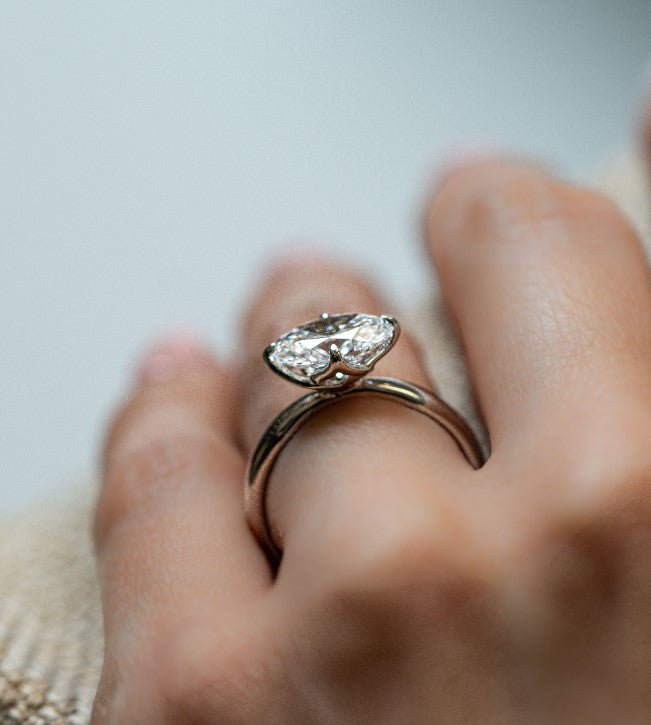 Lab-Grown East-West Diamond Solitaire - Skeie&#39;s Jewelers